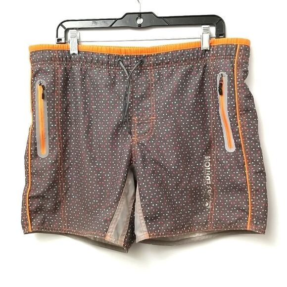 Point Zero Shorts Men's Size Small Dry Edition Orange Grey Zipper Pockets - Picture 1 of 7